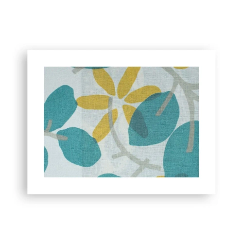 Poszter - Azúrkék levelek között - 40x30 cm