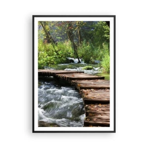 Poszter fehér keretben - A habzó zuhatag felett - 70x100 cm