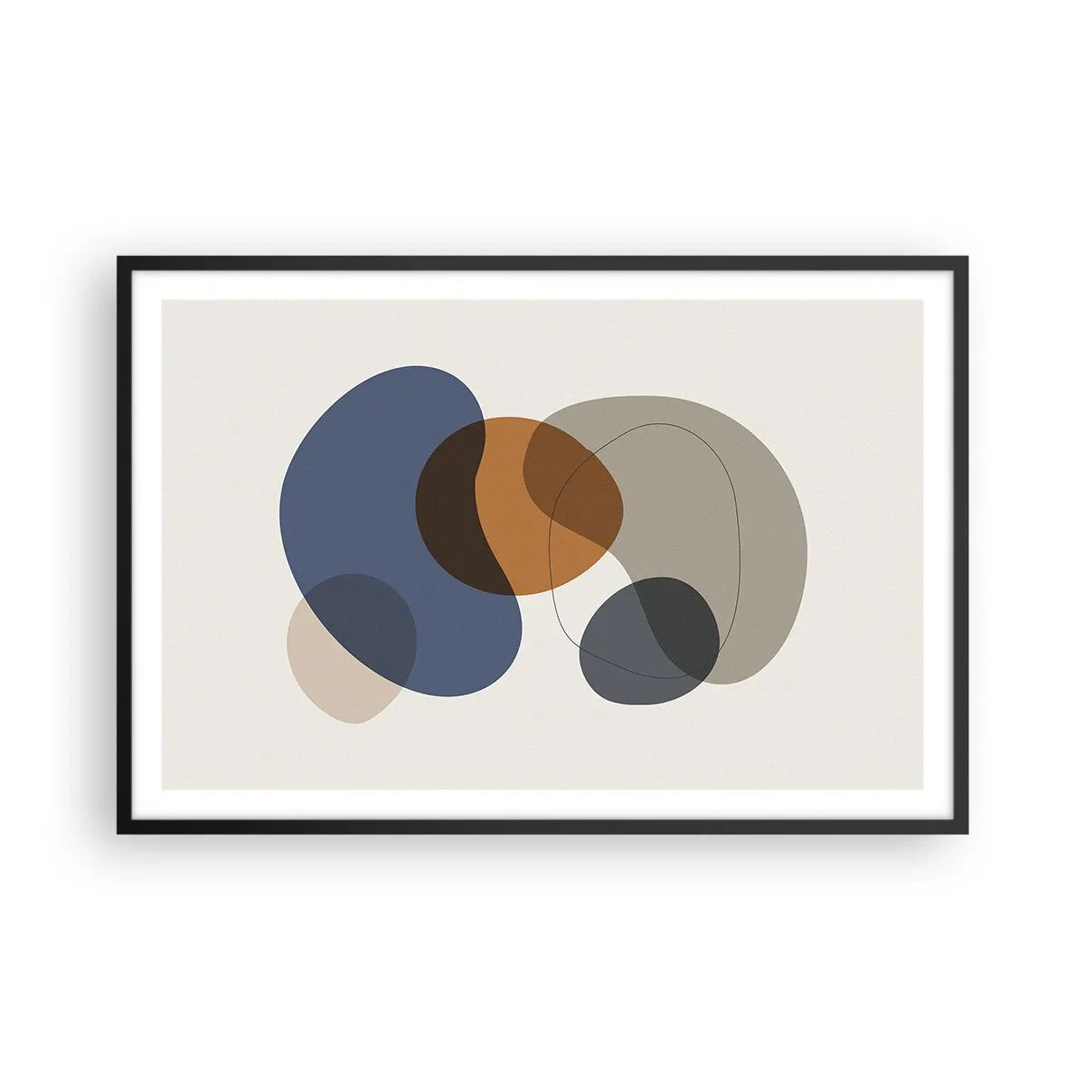 Poszter fehér keretben - Színek cseppjei - 91x61 cm