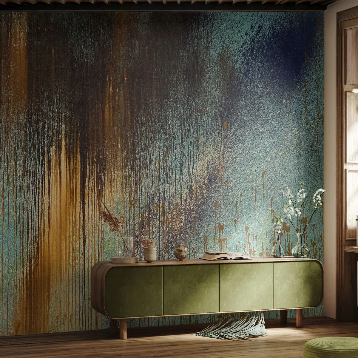 Fotótapéta Standard Eco - Egy nem véletlen színes kompozíció - Absztrakció, Ipari, Festék - 500x350 cm