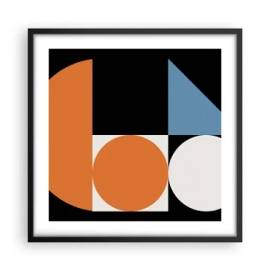 Poszter fehér keretben - Képletes rendszer - 50x50 cm