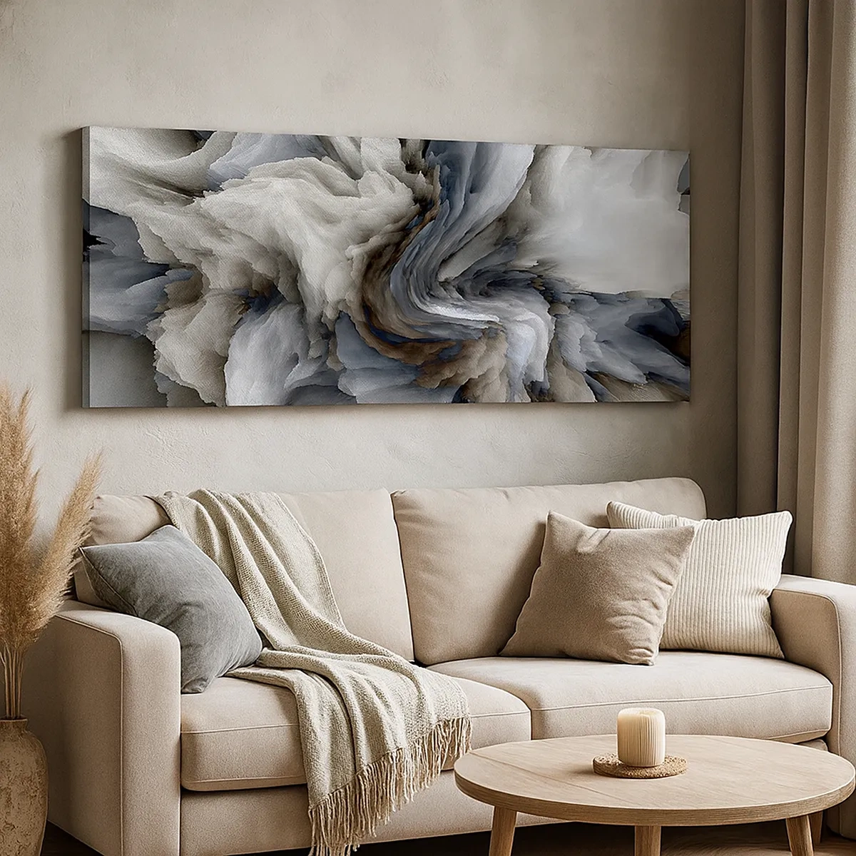 Vászonkép - Kő és virág - 30x30 cm