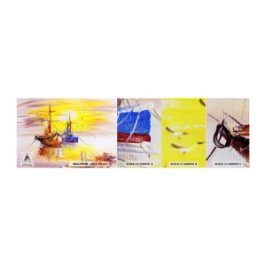 Fotótapéta Minta Premium Canvas - Megérdemelt pihenés a kikötőben - Halászhajó, Halászat, Madarak - 100x30 cm