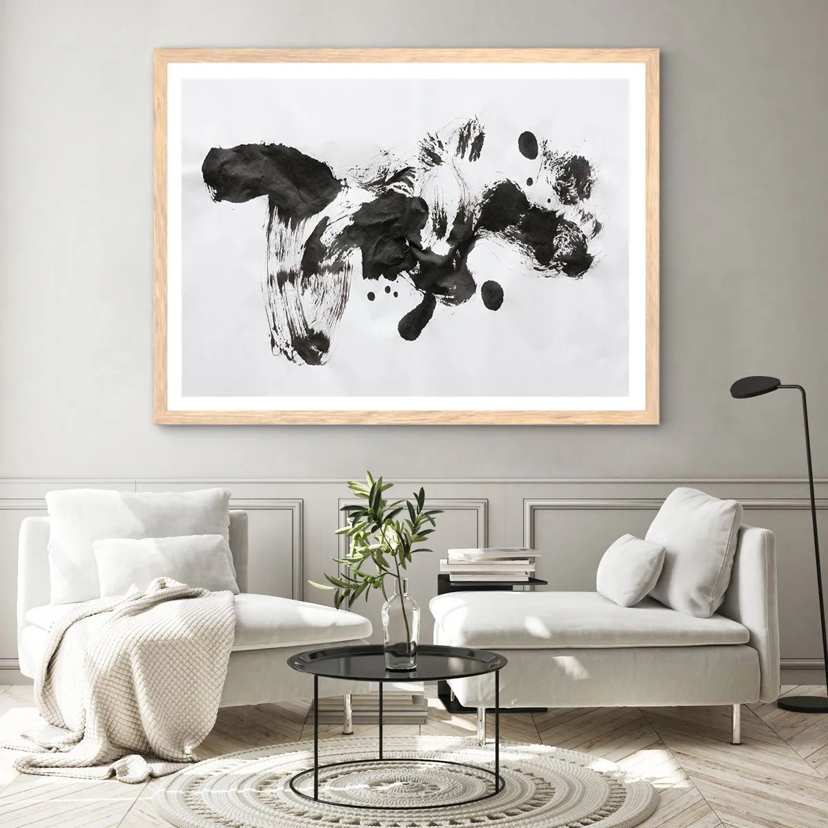 Poszter világos tölgy keretben - Módszer az őrületben? - 100x70 cm