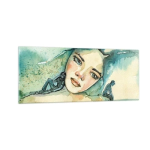 Üveg kép - Am I blue? - 100x40 cm