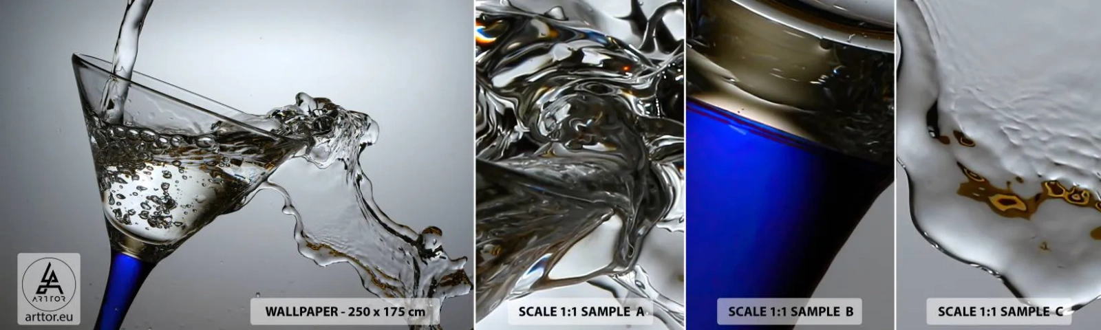 Fotótapéta Minta Standard Eco - Kristályvíz kristályüvegben - Üveg, Koktél, Gasztronómia - 100x30 cm