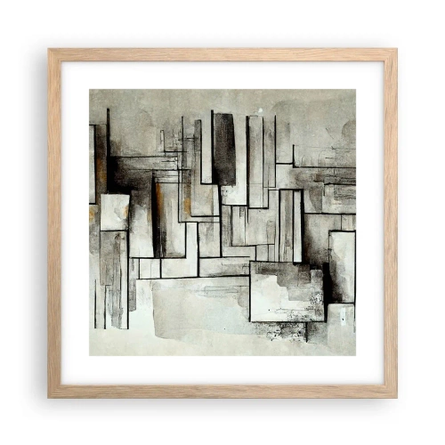 Poszter világos tölgy keretben - Az egyszerűség ereje - 40x40 cm