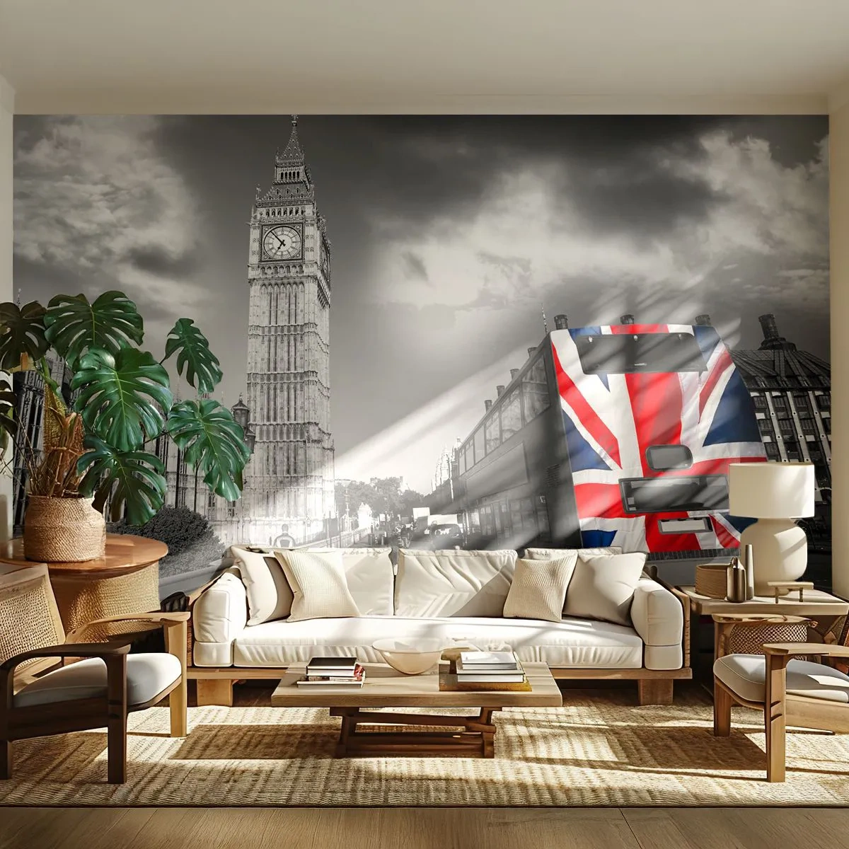 Fotótapéta Premium Sand - Büszke és nagy - Város, London, Londoni busz - 400x280 cm