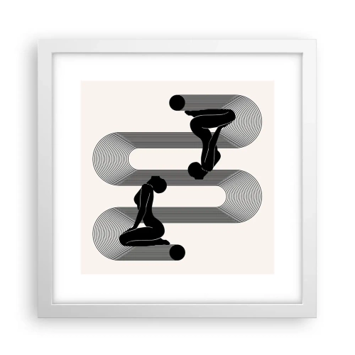 Poszter fekete keretben - Érzéki szimmetria - 30x30 cm