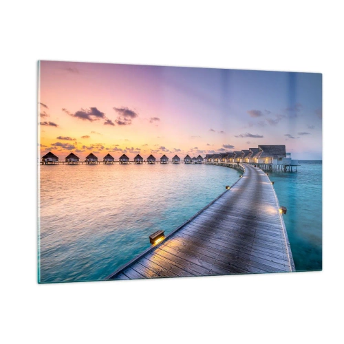 Üveg kép - Nyaralás – vissza a forrásokhoz - 120x80 cm