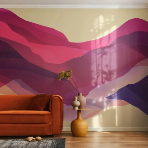 Fotótapéta Premium Canvas - Bíbor hullámok - Absztrakció, Darab, Modern művészet - 100x70 cm