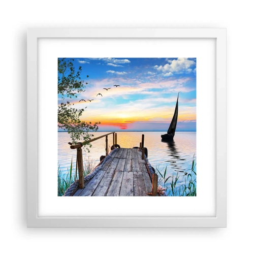 Poszter fekete keretben - Kellemes este - 30x30 cm