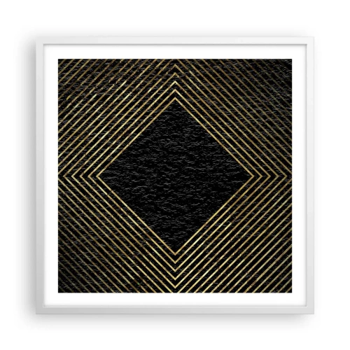 Poszter fekete keretben - Geometria glamour stílusban - 60x60 cm