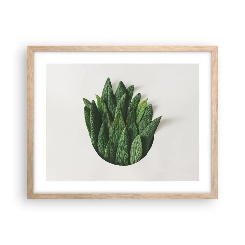 Poszter világos tölgy keretben - Féktelen kíváncsiság - 50x40 cm