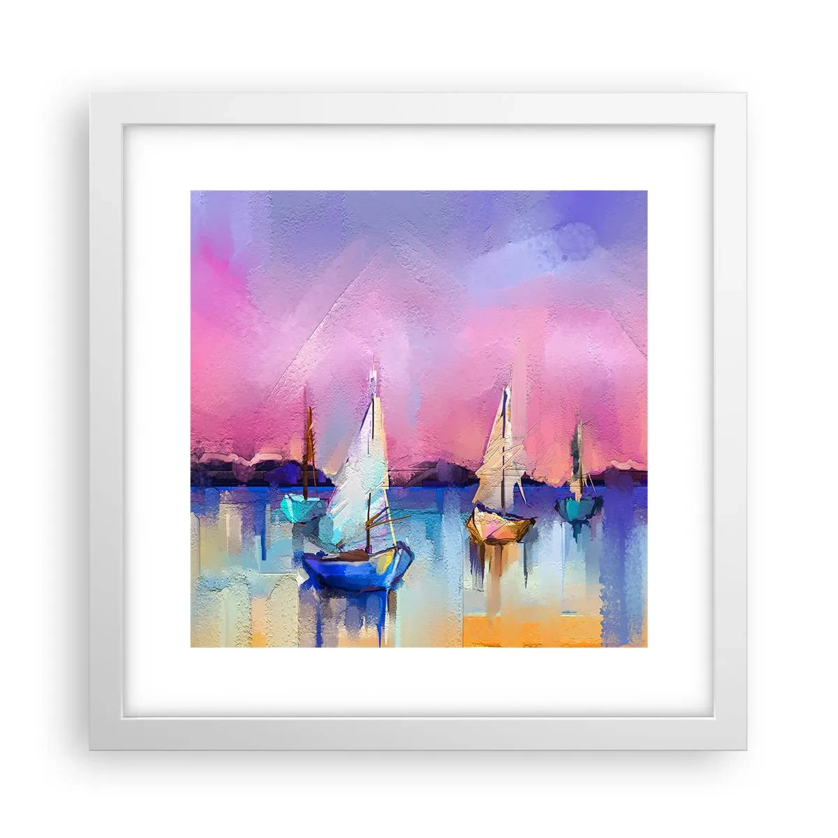 Poszter fekete keretben - Irány: széles vizek - 30x30 cm