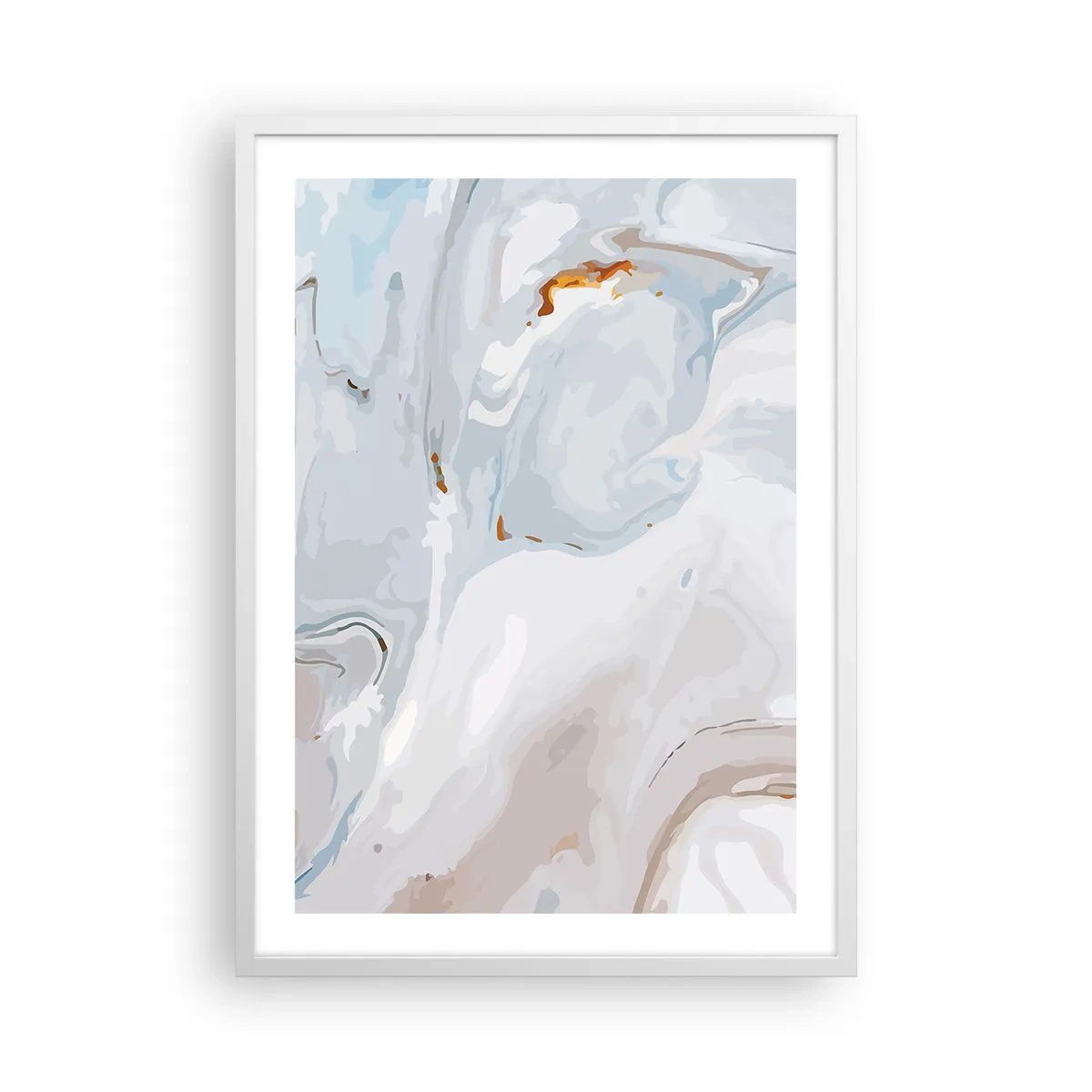 Poszter fekete keretben - Felhabzott fehér - 50x70 cm