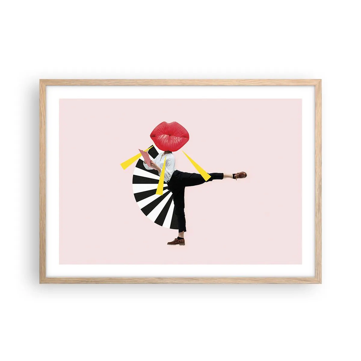 Poszter világos tölgy keretben - Szürreális pop art - 70x50 cm