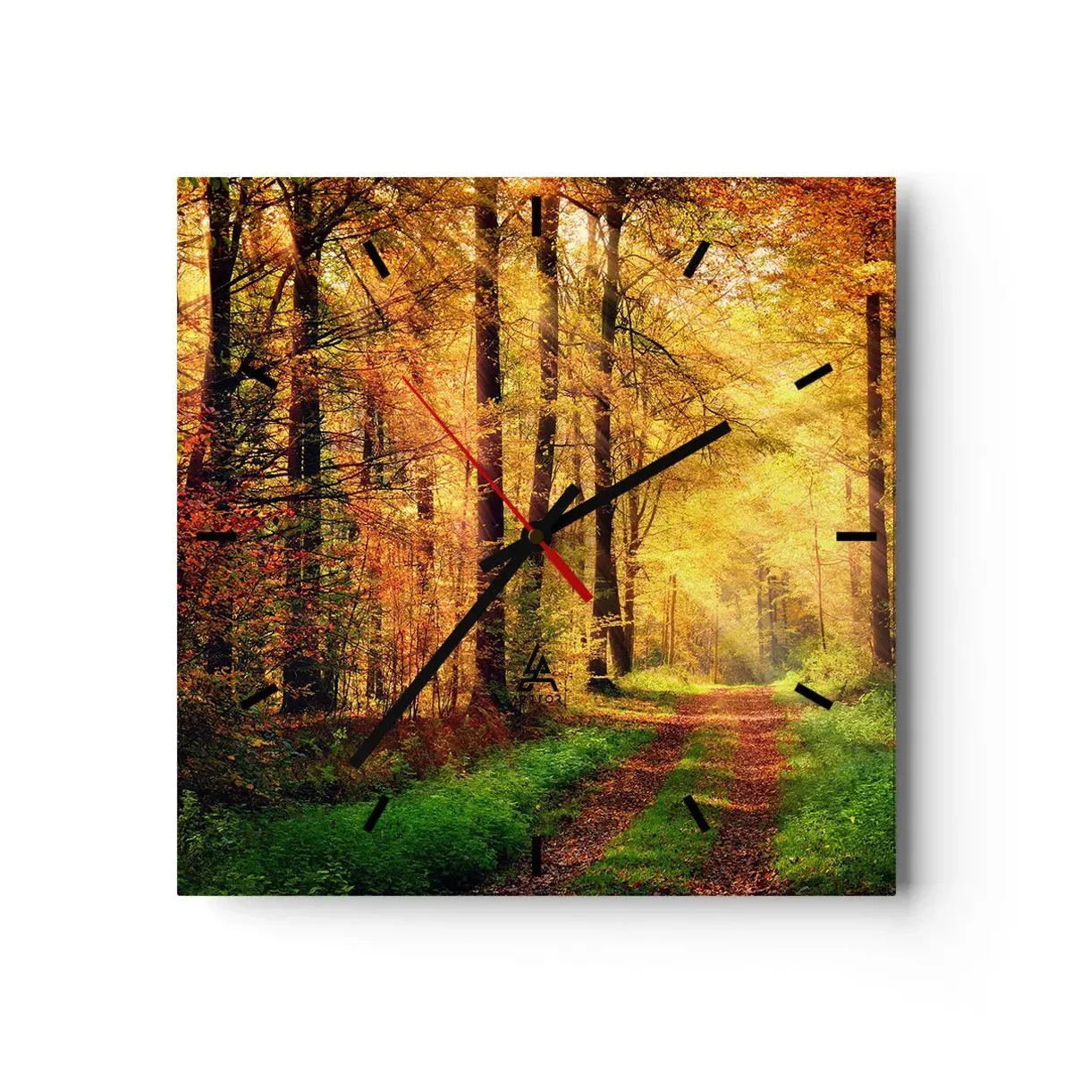 Falióra, Óra - Erdei, arany csend - 40x40 cm