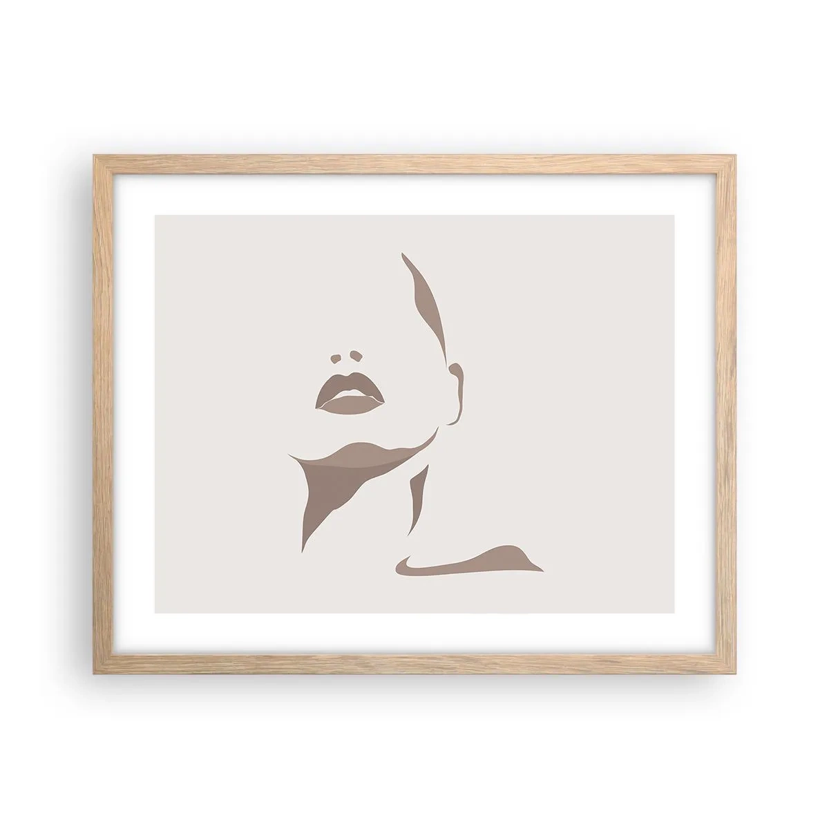 Poszter világos tölgy keretben -  Fényből és árnyékból létrehozott - 50x40 cm