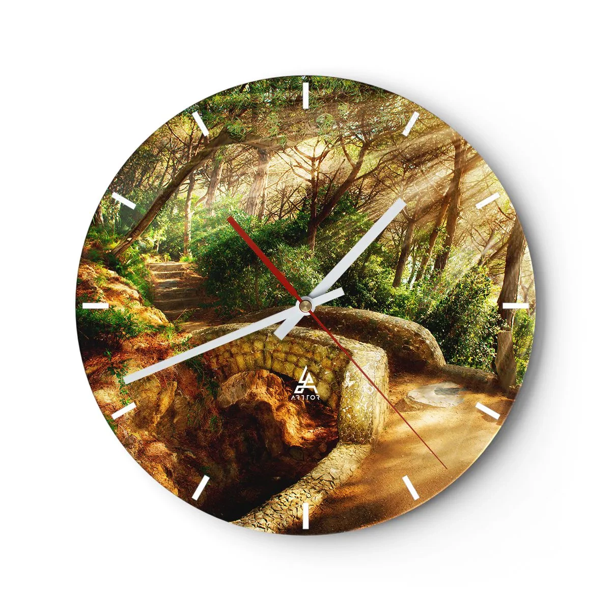 Falióra, Óra - Egyenesen a hídról egy mesebeli erdőbe - 40x40 cm