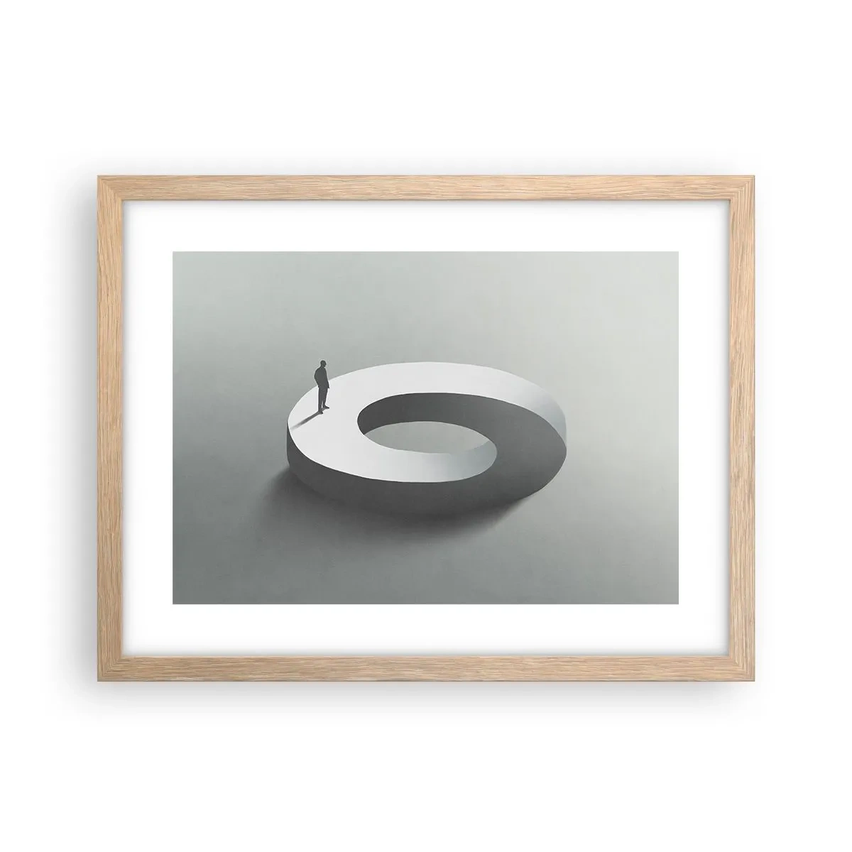 Poszter világos tölgy keretben - És bölcsnek lenni - 40x30 cm