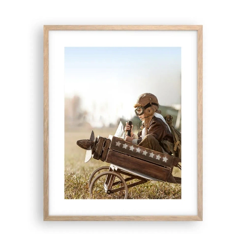 Poszter világos tölgy keretben - Indulás egy álom felé - 40x50 cm