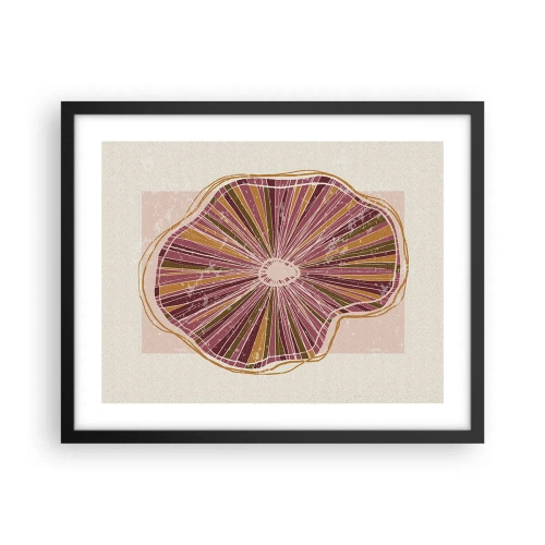 Poszter fehér keretben - Sugárzó absztrakció - 50x40 cm