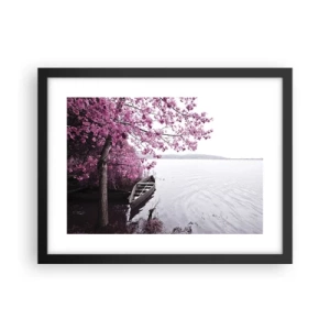 Poszter fehér keretben - Rózsaszín csendben - 40x30 cm