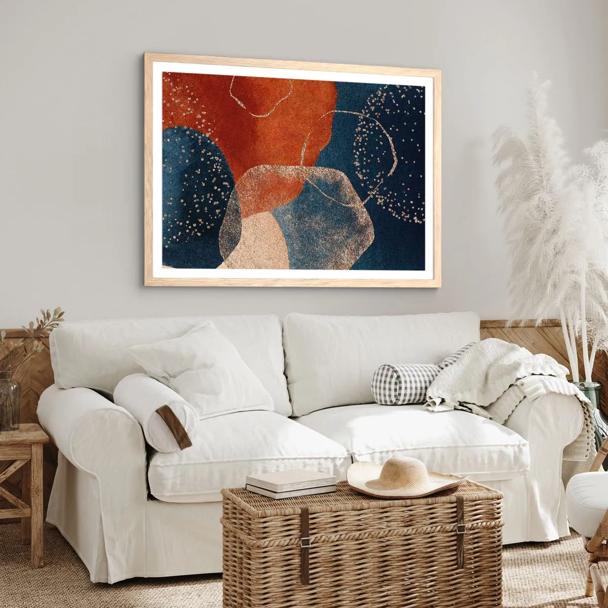 Poszter világos tölgy keretben - A lét könnyedsége - 100x70 cm