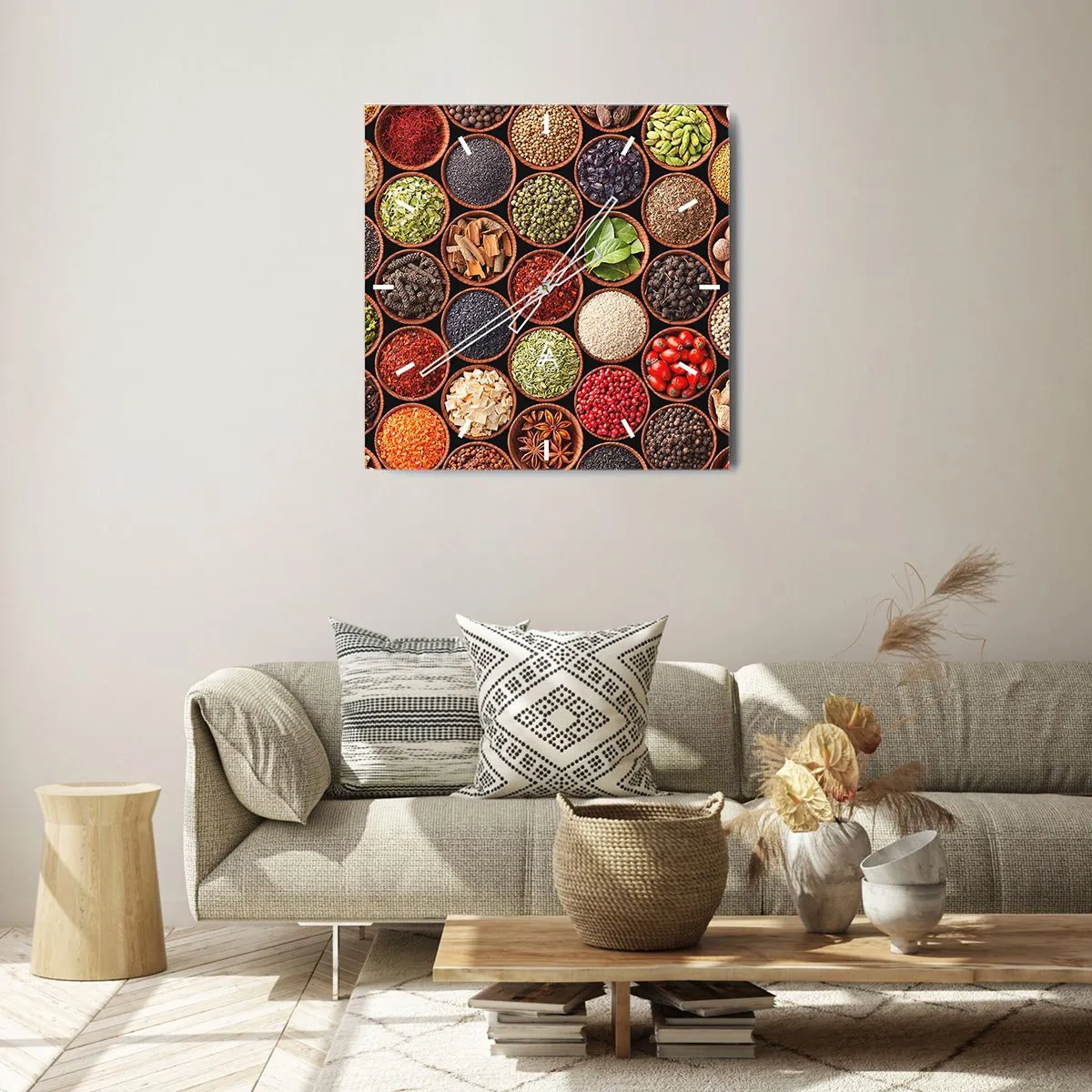 Falióra, Óra - A világ összes íze - 40x40 cm
