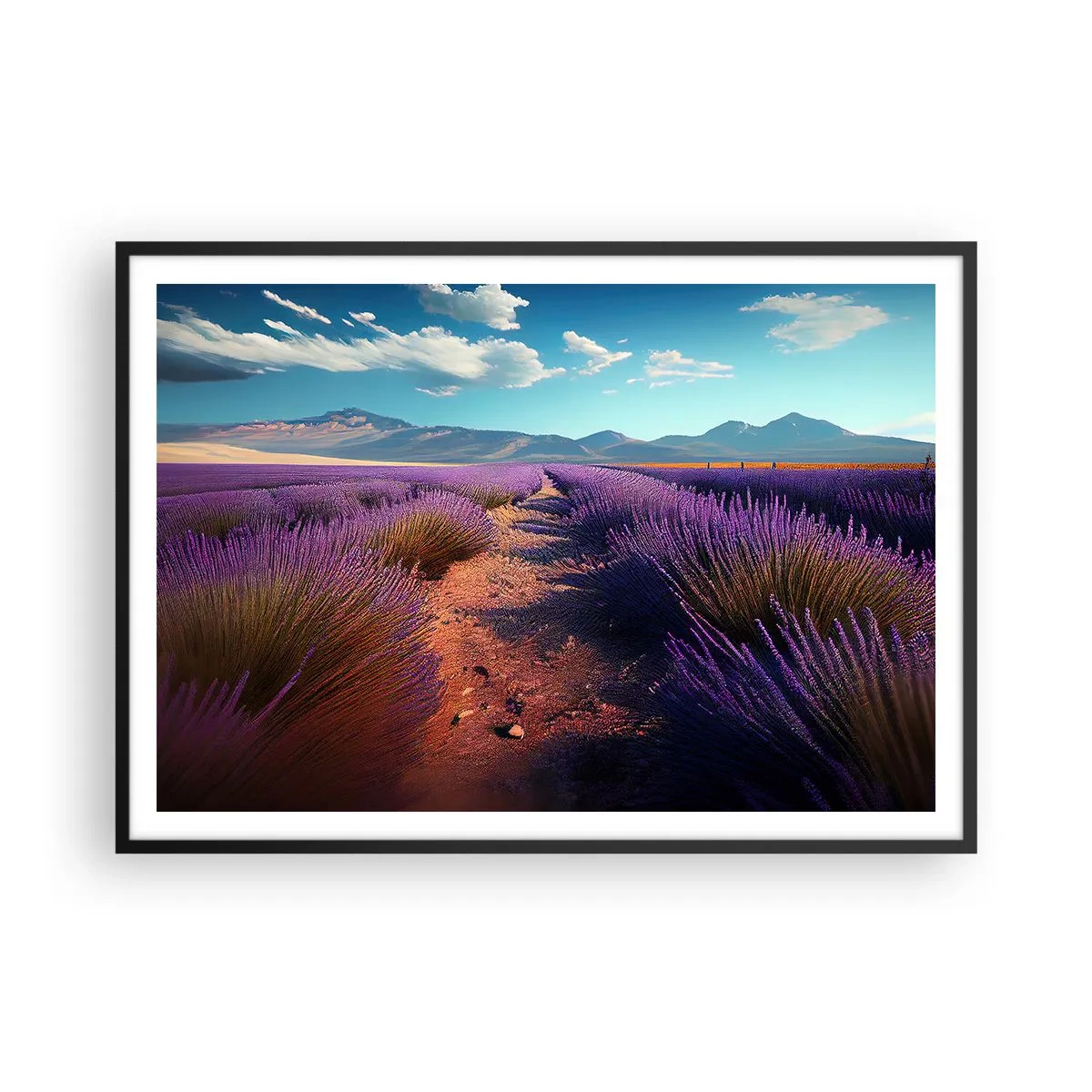 Poszter fehér keretben - Illatos mezők - 100x70 cm