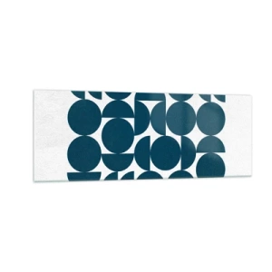 Üveg kép - Körök és félkörök - 140x50 cm