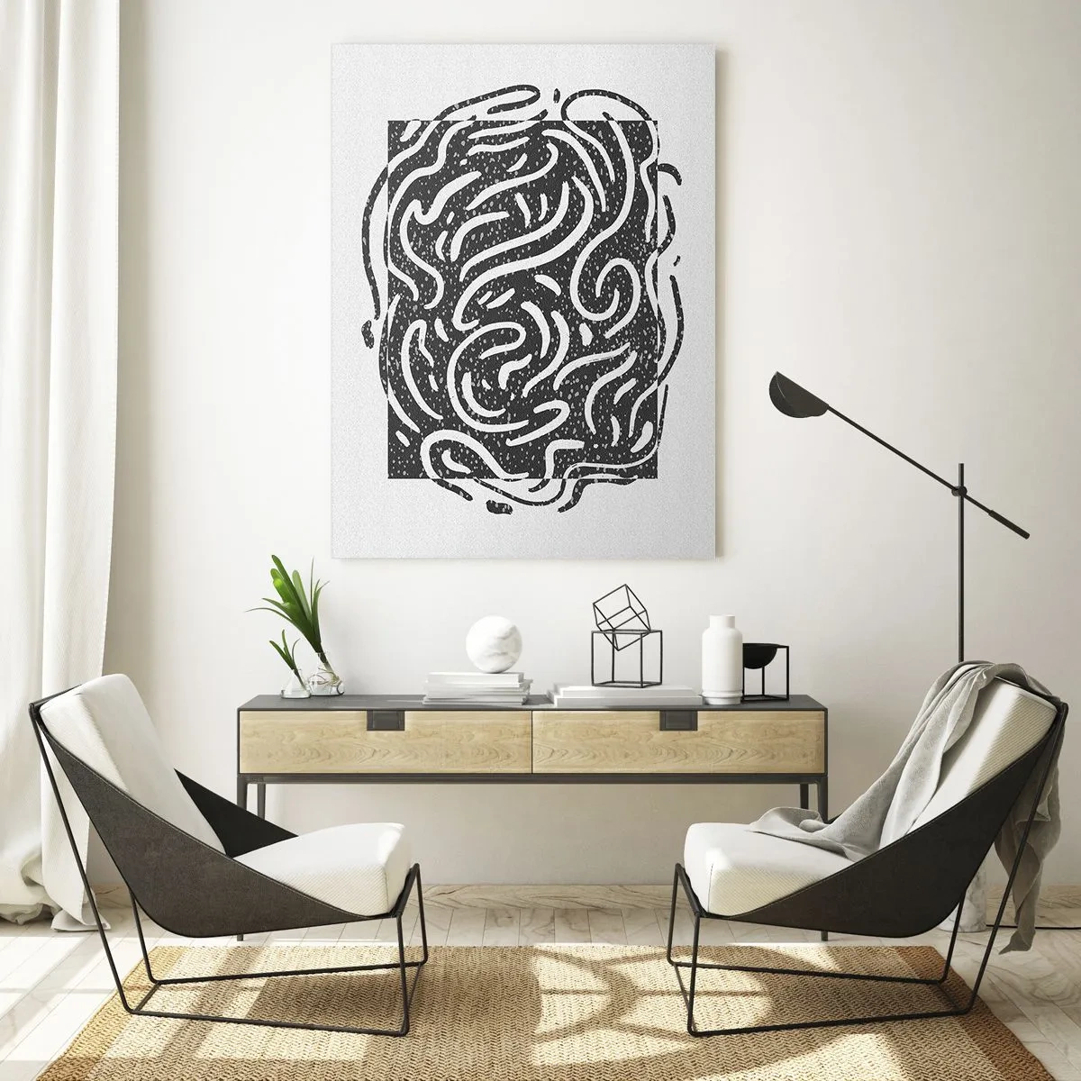 Üveg kép - Absztrakció: örömtánc - 50x70 cm