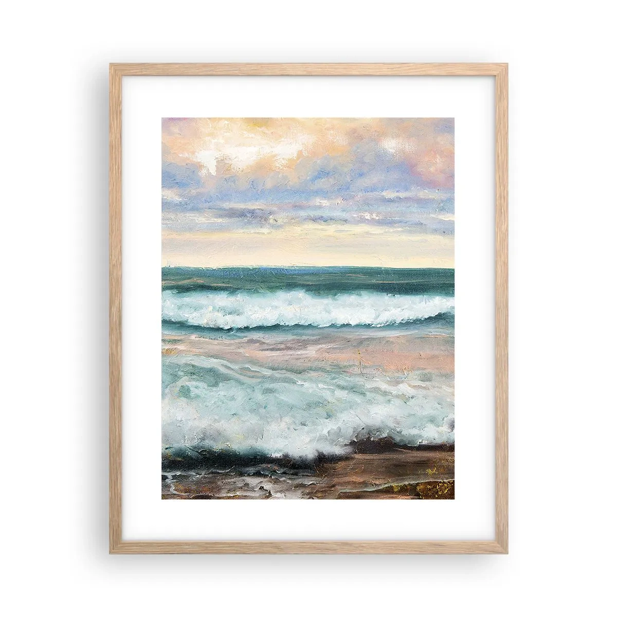 Poszter világos tölgy keretben - Itt kisimítod a lelked - 40x50 cm