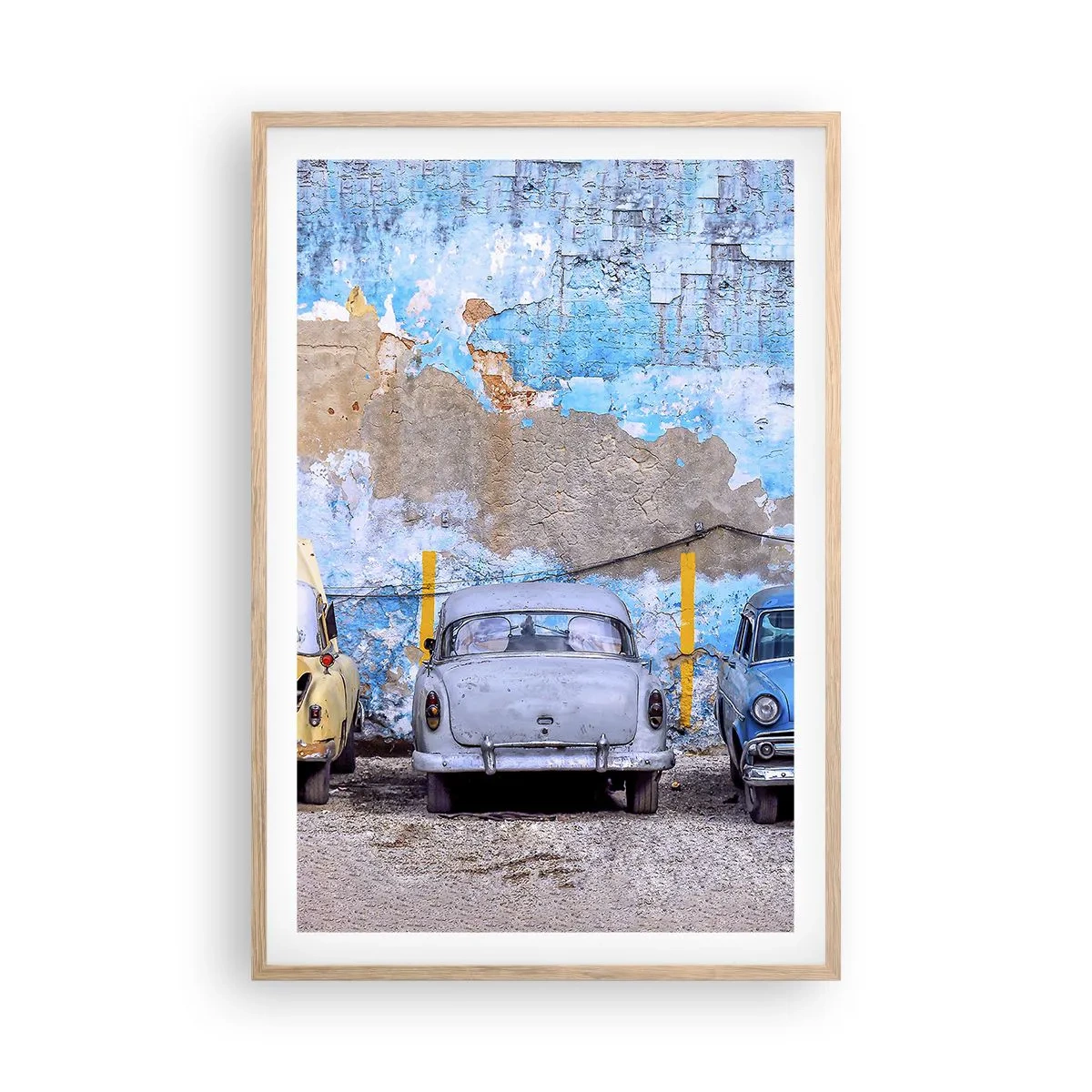 Poszter világos tölgy keretben - Veteránok találkozása - 61x91 cm