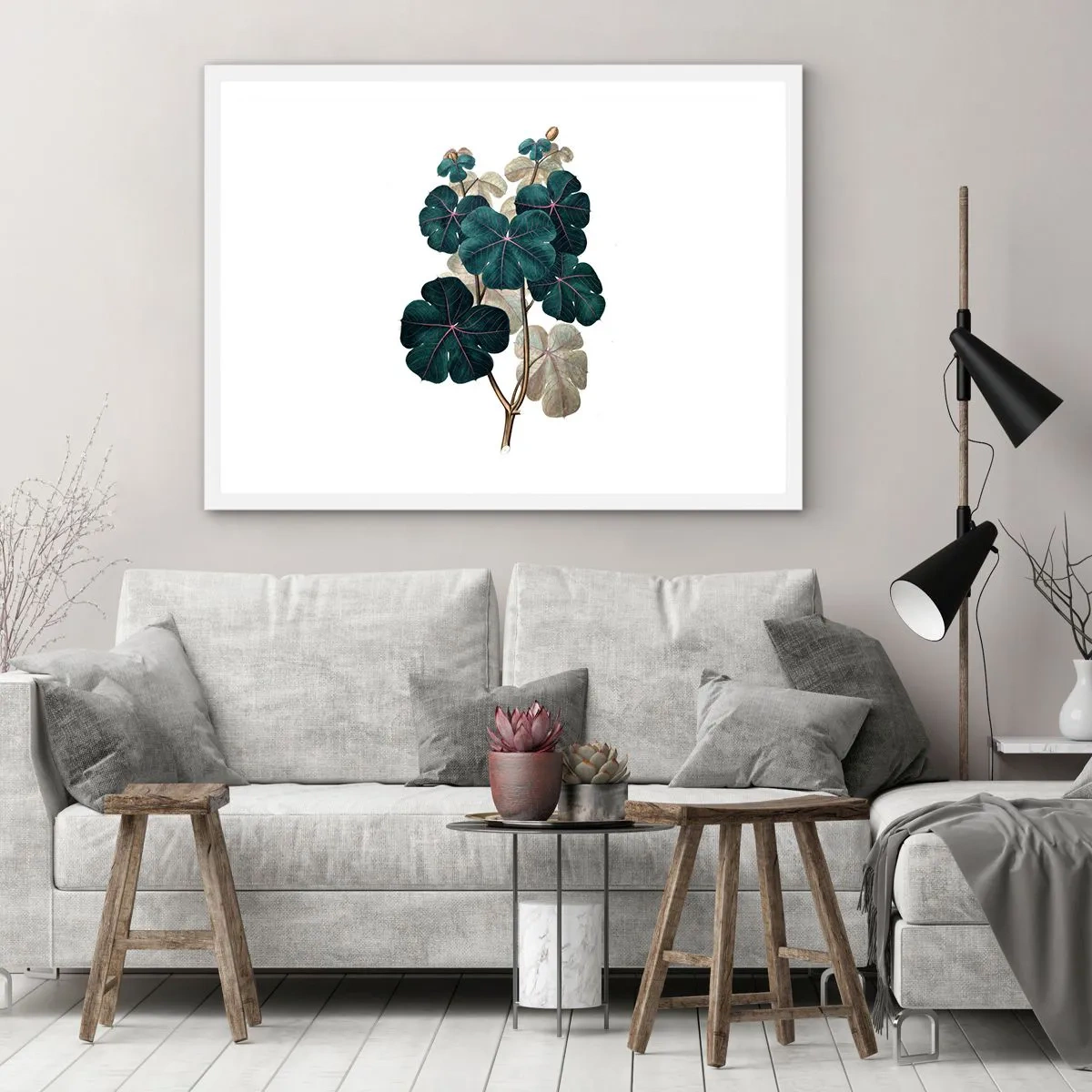 Poszter fekete keretben - Egy régi herbáriumból - 70x50 cm