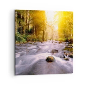 Vászonkép - Malachit ezüst és arany keretben - 50x50 cm