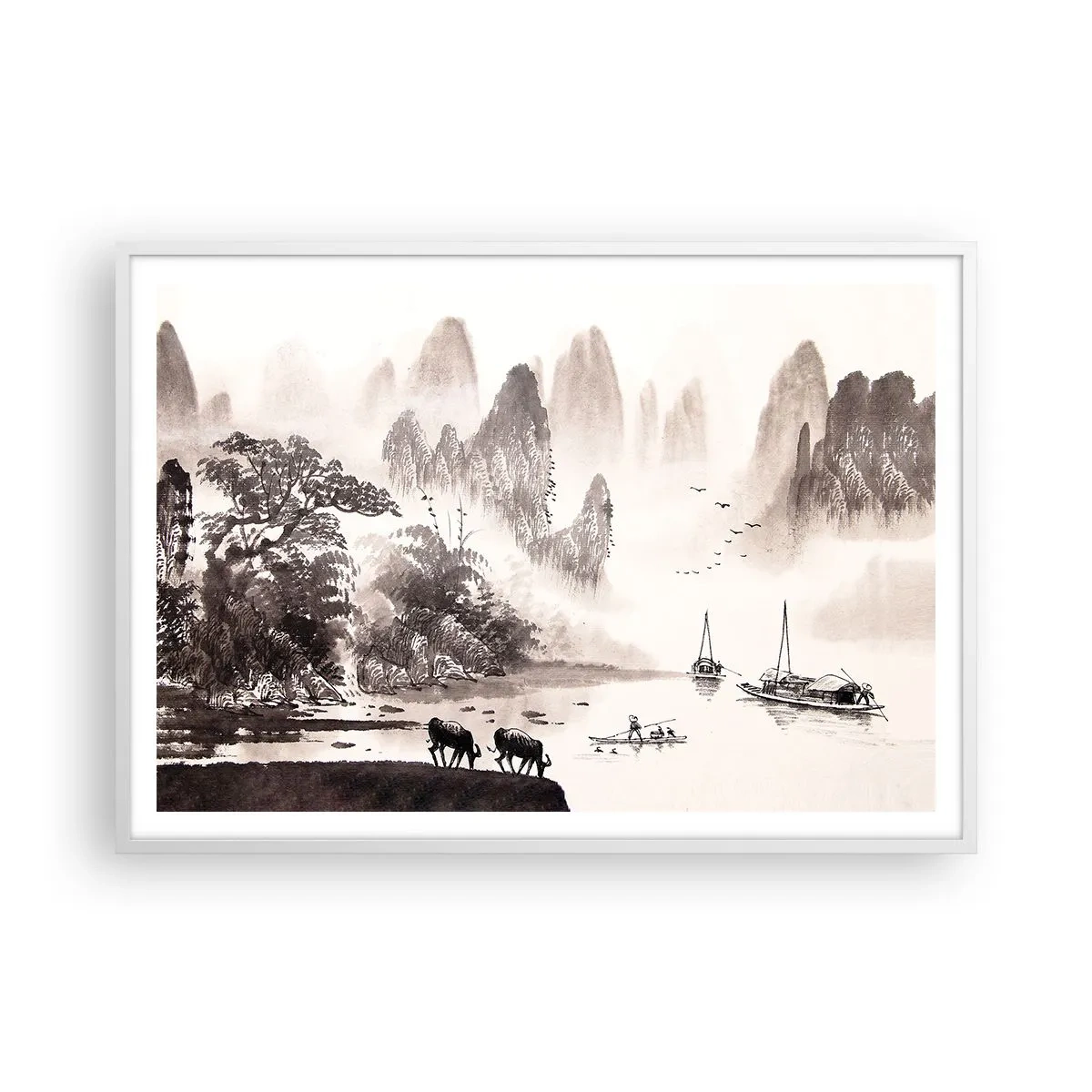 Poszter fekete keretben - Kelet egzotikus hétköznapjai - 100x70 cm