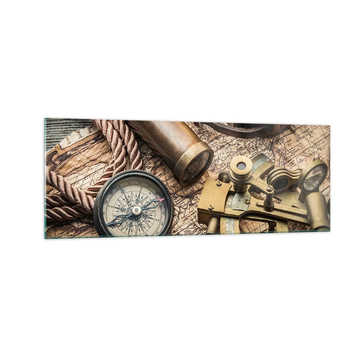 Üveg kép - Állítson be egy irányt - 140x50 cm