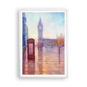 Poszter fekete keretben -  Őszi nap Londonban - 70x100 cm
