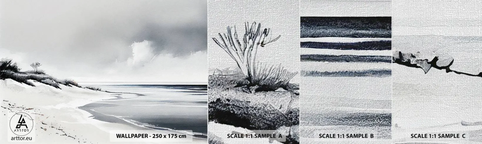 Fotótapéta Minta Premium Canvas - Mindig együtt - Dűnék, Strand, óceán - 100x30 cm