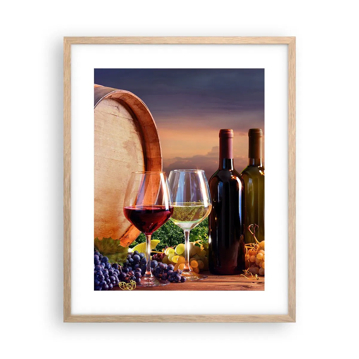 Poszter világos tölgy keretben - Az életnek itt íze van - 40x50 cm