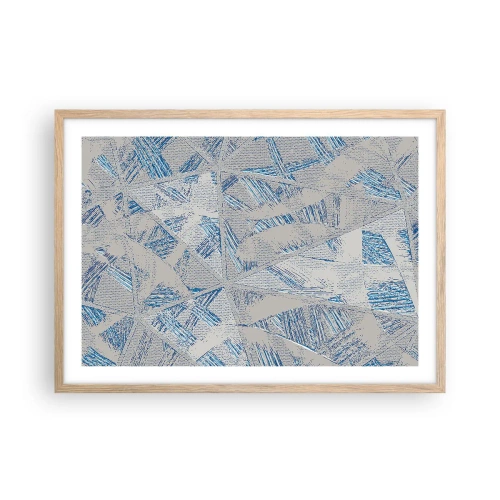 Poszter világos tölgy keretben - A szürkéskék labirintusban - 70x50 cm