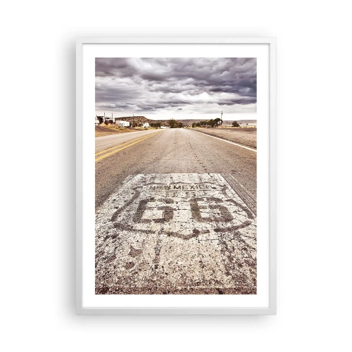 Poszter fekete keretben - Mother Road – amerikai legenda - 50x70 cm