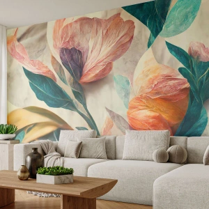 Öntapadós Fotótapéta Deluxe Sticker - A déli szigetek virágai - Virágok, Szüret, Növénytan - 150x105 cm