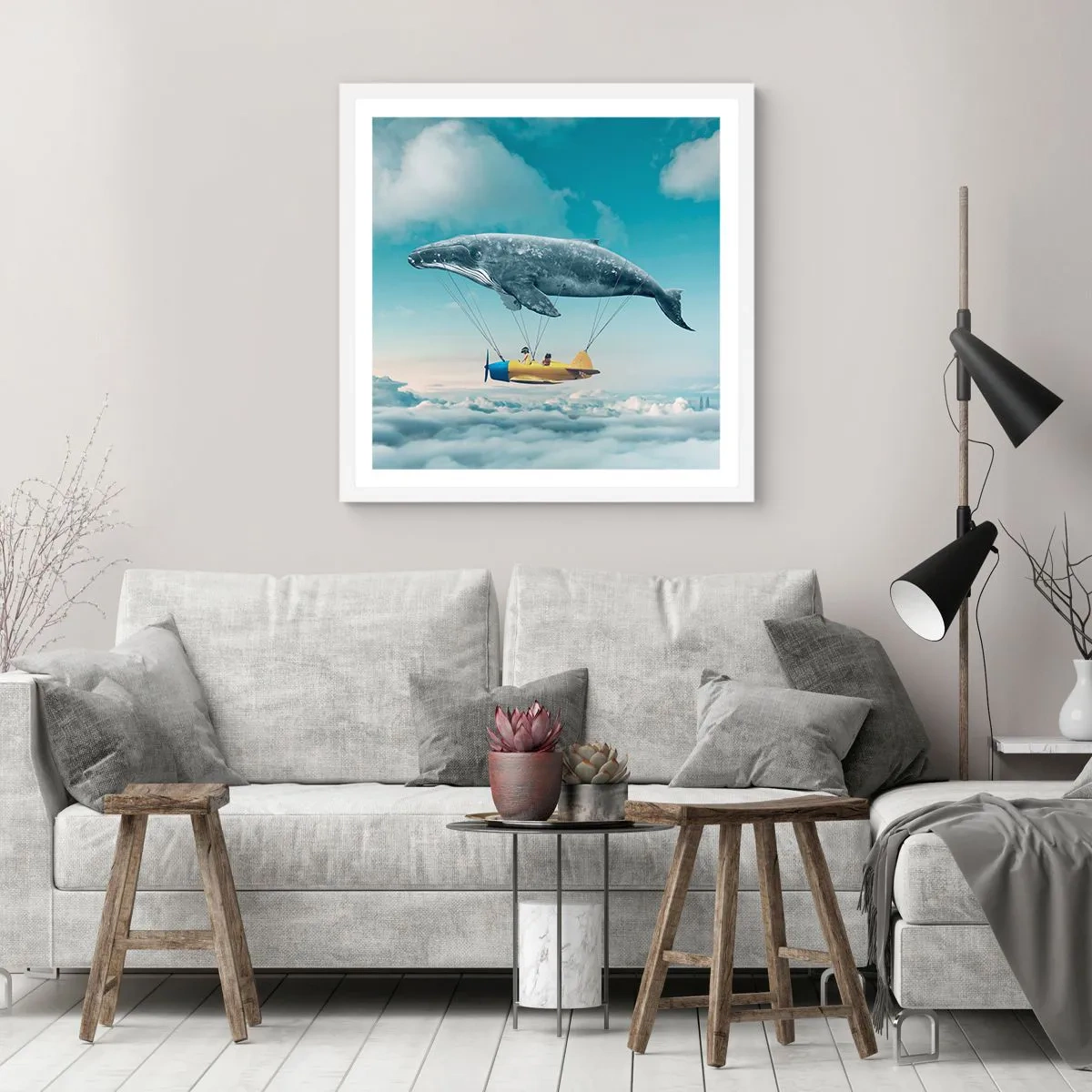 Poszter fekete keretben - Miért is ne? - 60x60 cm