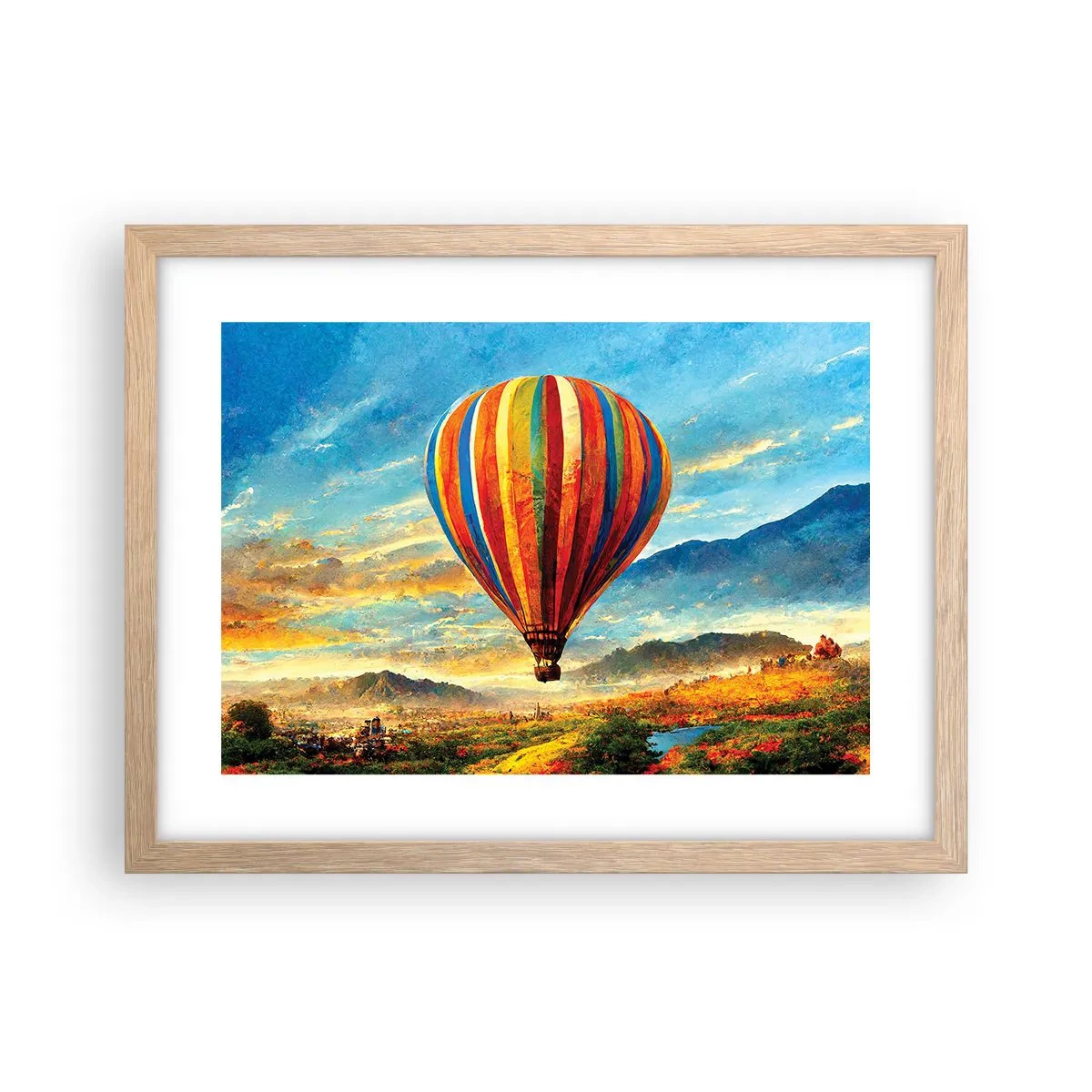 Poszter világos tölgy keretben - A csendben többet látsz - 40x30 cm