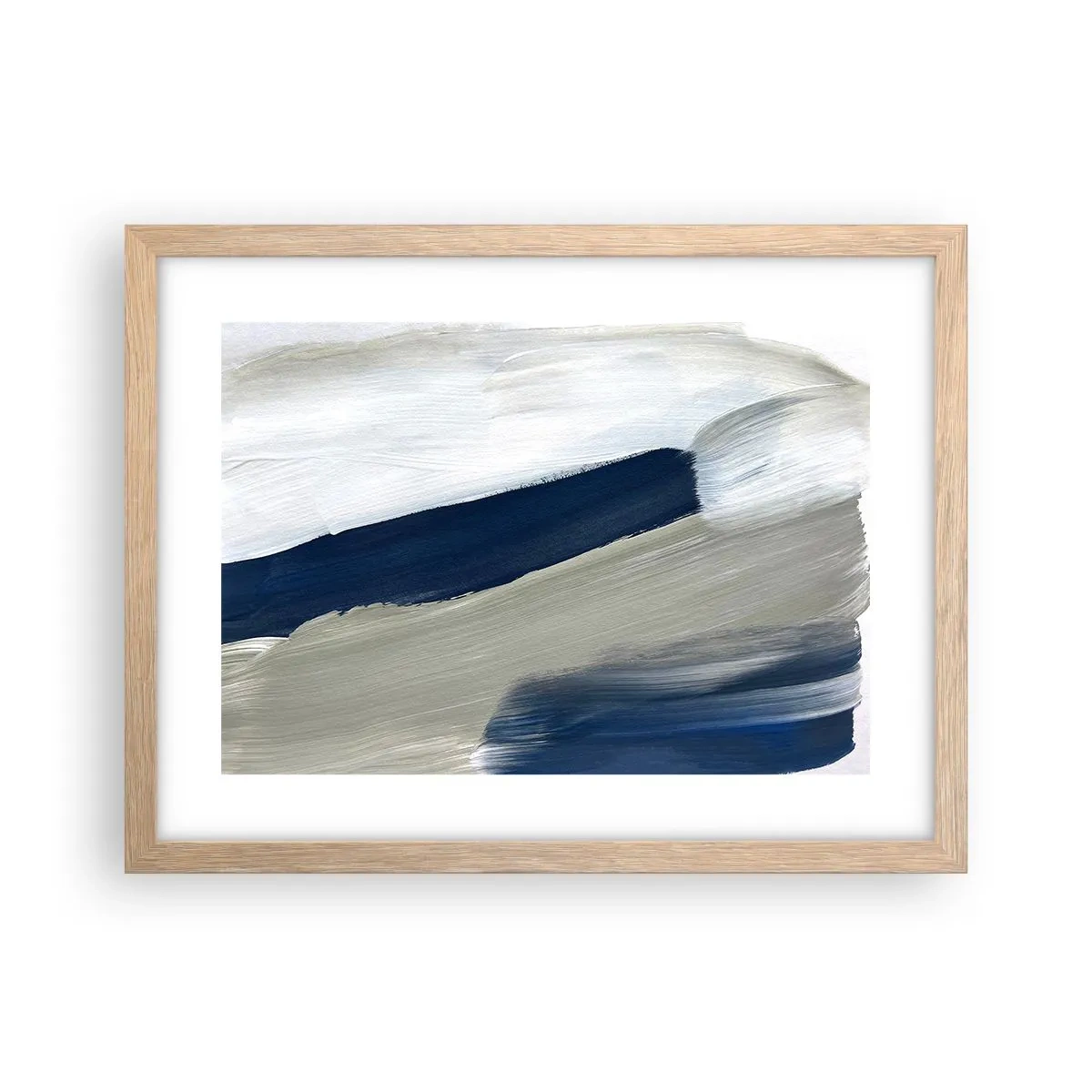 Poszter világos tölgy keretben - Találkozás a fehérrel - 40x30 cm