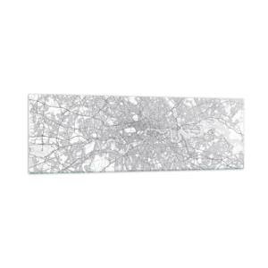 Üveg kép - A londoni labirintus térképe - 160x50 cm