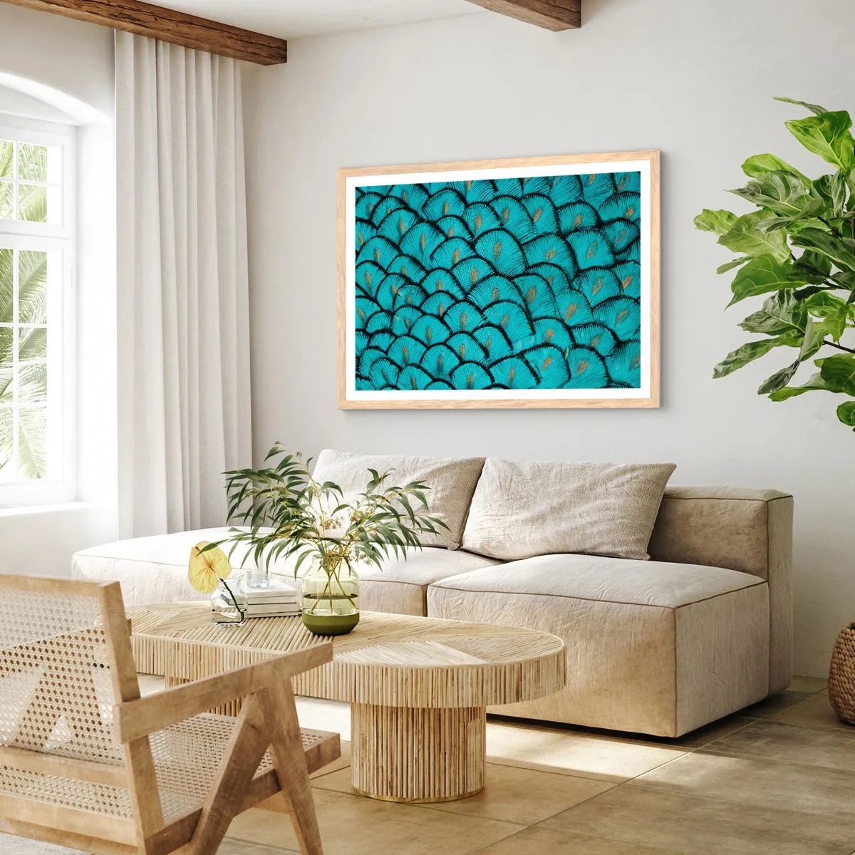 Poszter világos tölgy keretben - A tollak nagy gálája - 100x70 cm